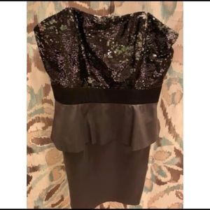 Cocktail dress/ pencil style skirt/size 4/grey & black.